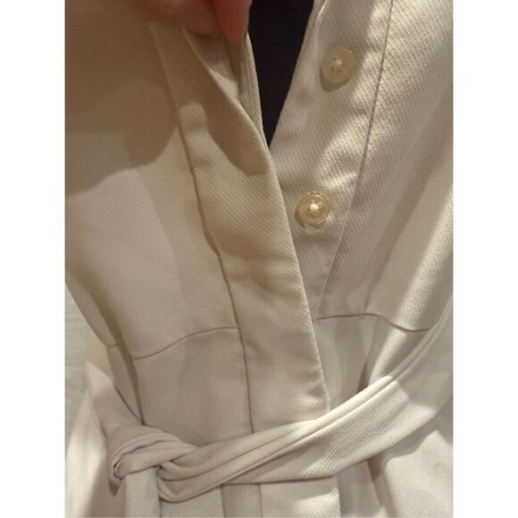 Banana Republic Factory Sleeveless Trenchcoat Dress in Off White/Stone Sz 2P - Picture 5 of 17